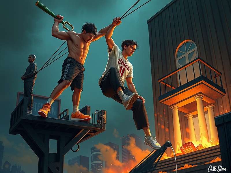 Dunk Slum Prodigy cover art featuring a street basketball court in an Indian slum with players in action